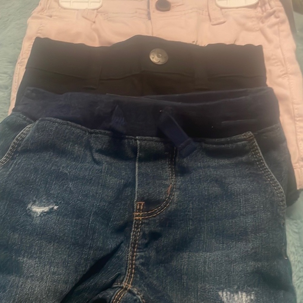 Toddler Shorts Oshkosh pink & denim has tags, Granimal black no tags never worn